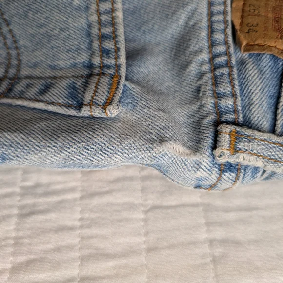 Levi's 501 Vintage Straight Leg Jeans 90s Light Blue Wash - Picture 10 of 16